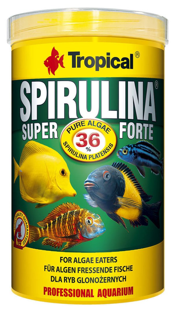 Tropical Spirulina Super 36% Forte Flakes 250ml - für Algen fressende Fische